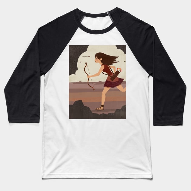 Escaping the Storm Baseball T-Shirt by emilydove